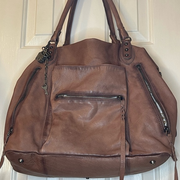 Free People Handbags - Free People Brown Leather Shoulder Bag